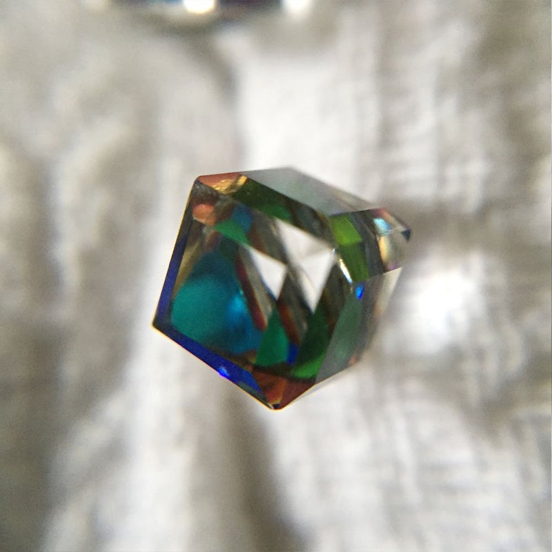 AMOR SPES Color Change Crystal Square S925 Sterling Silver Stud Earrings Women Gifts (Color change) - Image 3